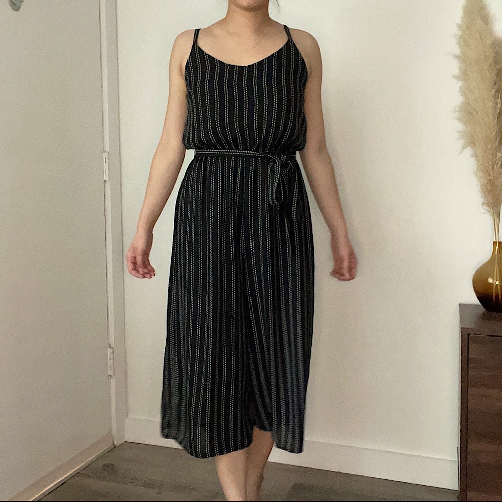 Striped Black Jumpsuit